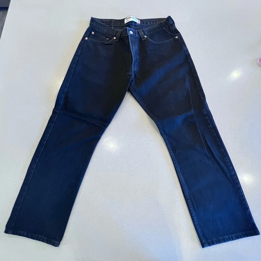 Levi's 505 Men's Black Straight Jeans Zip Fly W34 L30
